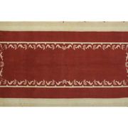 1970s Vintage Turkish Oushak Handmade Wool Cotton Beige Area Rug 194x263