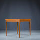 Table d’appoint extensible et réversible en teck danois modèle 28 par Poul Hundevad pour Hundevad & Co., années 1960