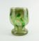 vase en verre vintage par Erwin Eisch, différentes nuances de vert et de verre clair