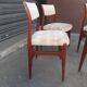 4 teak table chairs and fabric