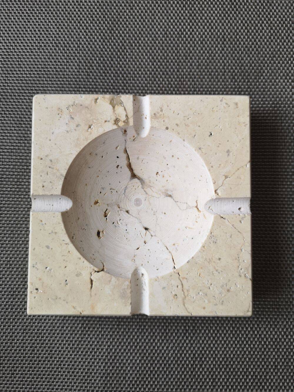 Italian travertine ashtray - 1960s/1970s