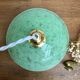 Suspension abat-jour vintage en verre de Clichy vert