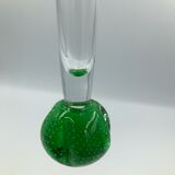 Lot de 6 vases soliflore en verre bullé années 50-60