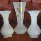 Triptych of vases signed