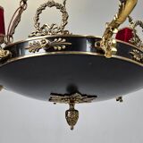 Empire-Style Ceiling Lamp — Sheet Metal & Brass — 20th Century — Classic Ar