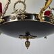 Empire-Style Ceiling Lamp — Sheet Metal & Brass — 20th Century — Classic Ar