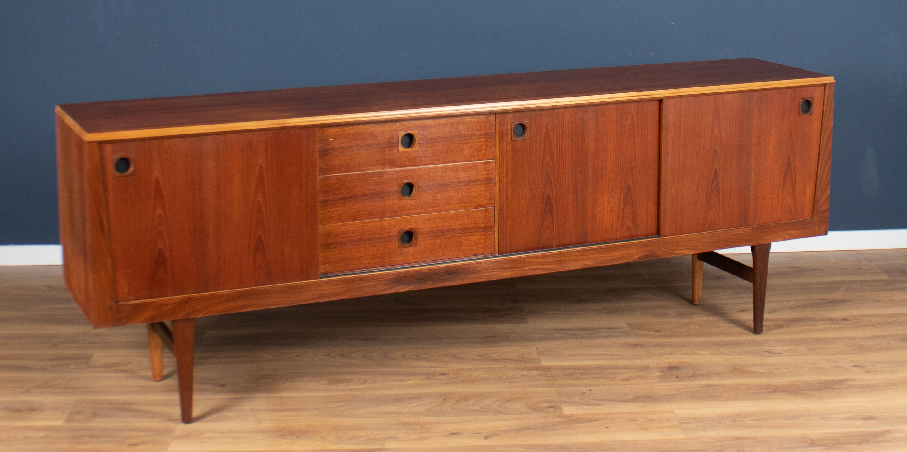 Teak 1960s long Elliots of Newbury mid century sideboard