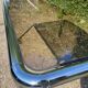 70s dining table in tubular chrome metal and smoked glass