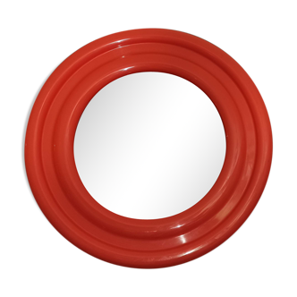 Vintage orange mirror - 48cm