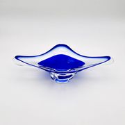 Lot vase and bowl - Josef Hospodka Chribska - Blue Sommerso - 1960