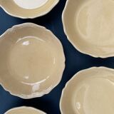 Set of 5 yellow hollow plates