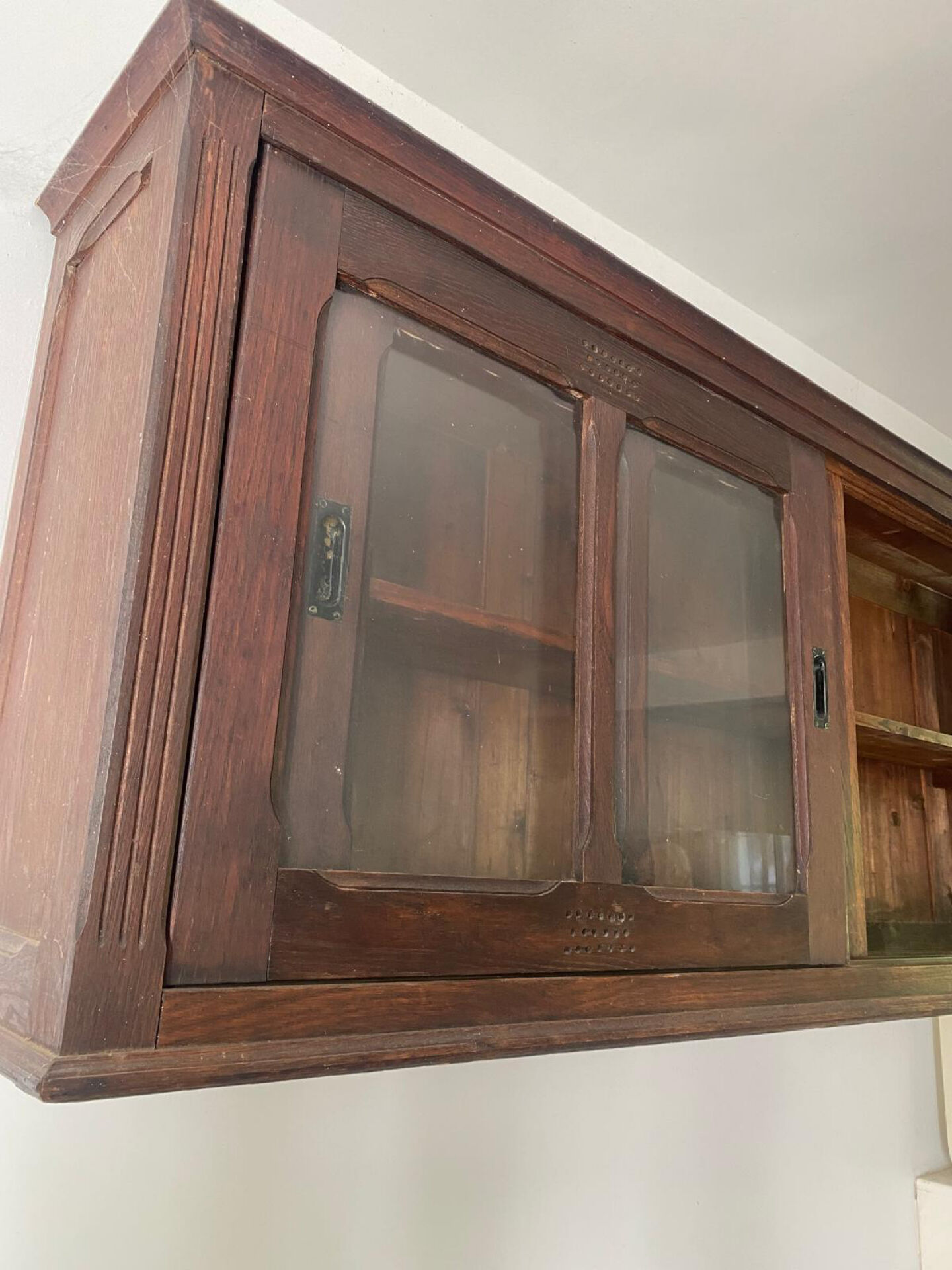 Authentic antique apothecary wall unit – 5 metres – solid wood