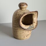 Pyrite stoneware pot