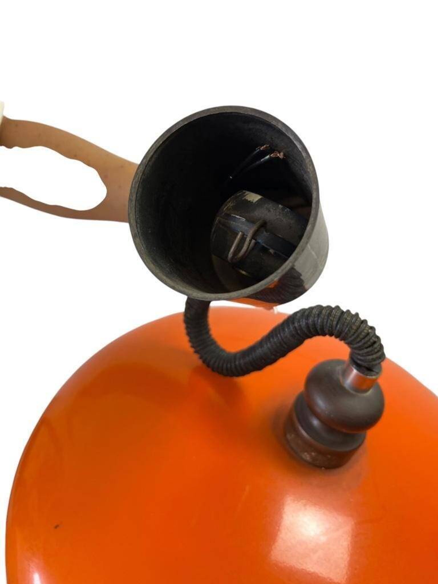 Vintage orange UFO chandelier / pendant light from the 70s