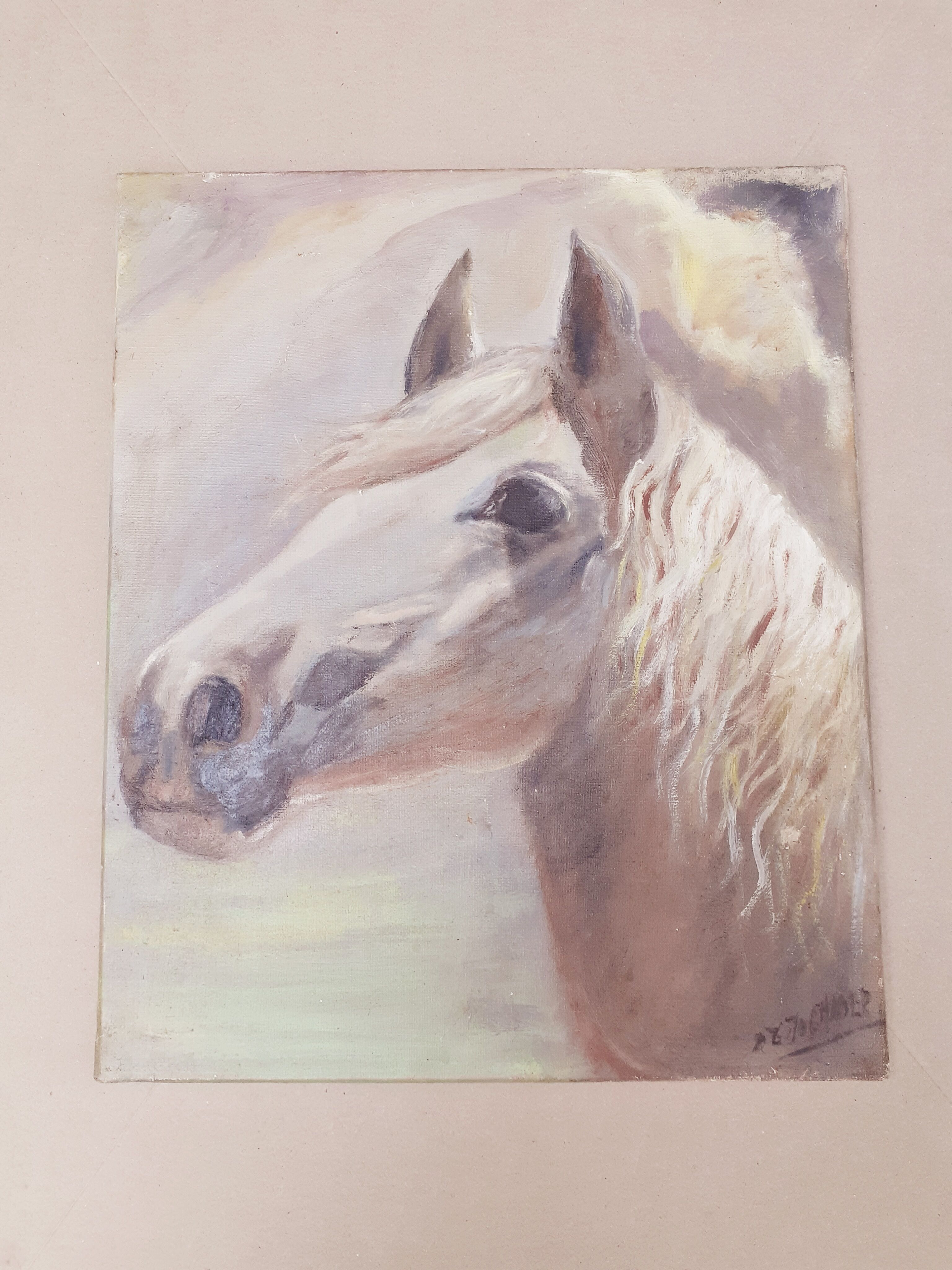 Painting with horse's head