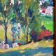 Countryside landscape oil on isorel by charley garry (1891_1973)