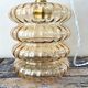 Vintage pendant lamp in electrified golden glass to nine