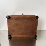 Historicism Box in Floral Ash Veneer and Rosewood, Austria, 1880s