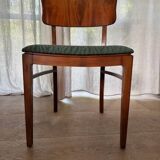 6 beech and teak chairs - Denmark 1940s