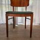 6 beech and teak chairs - Denmark 1940s