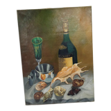 Seafood painting on canvas