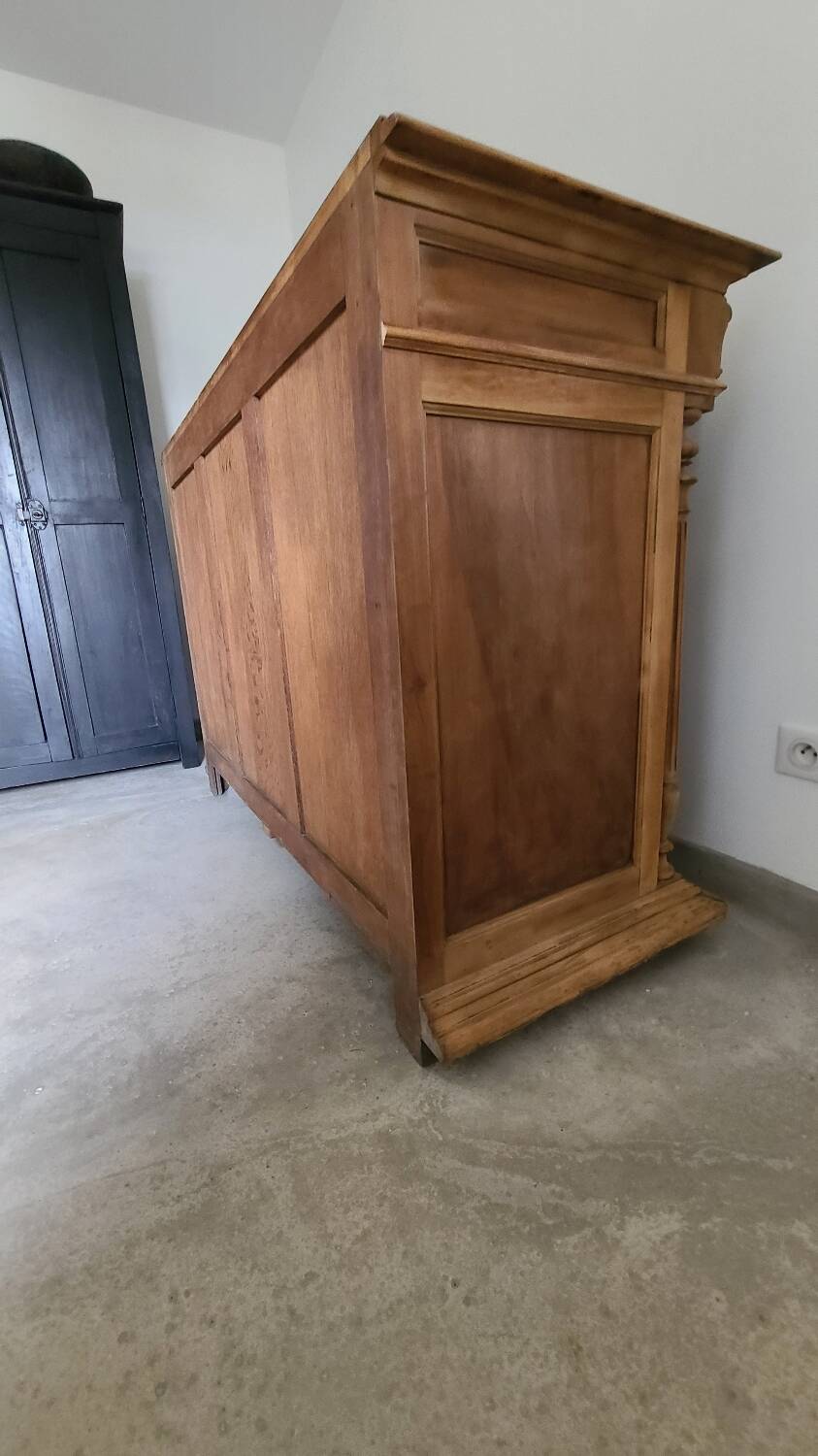 Old counter furniture trade furniture console central island raw wood storage sideboard