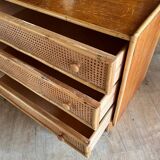 Rattan chest of drawers