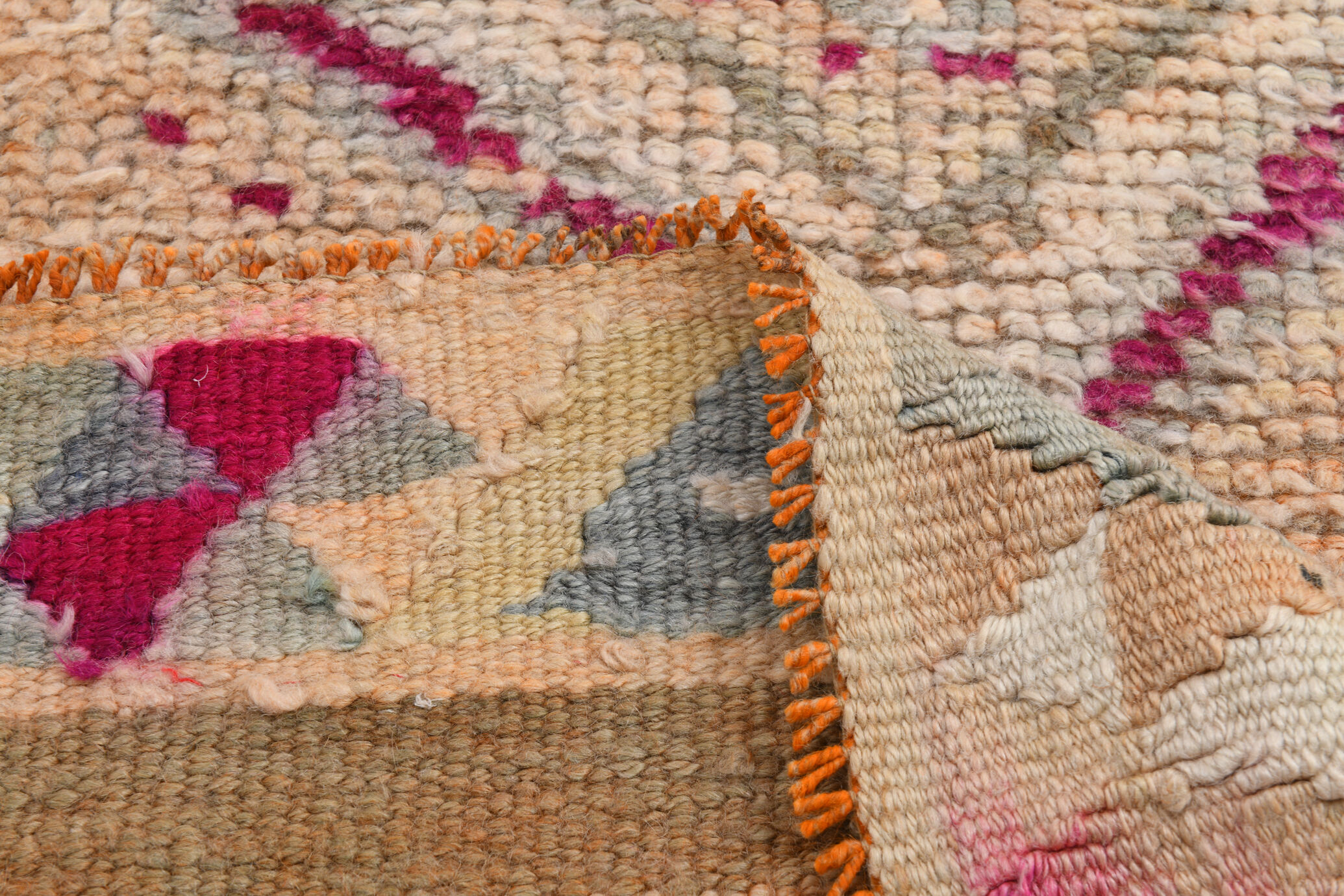 3x11 pale orange turkish vintage runner rug 75x332cm