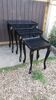 Set of 3 black nesting tables.