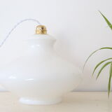 Opaline suspension with serrated edge, vintage