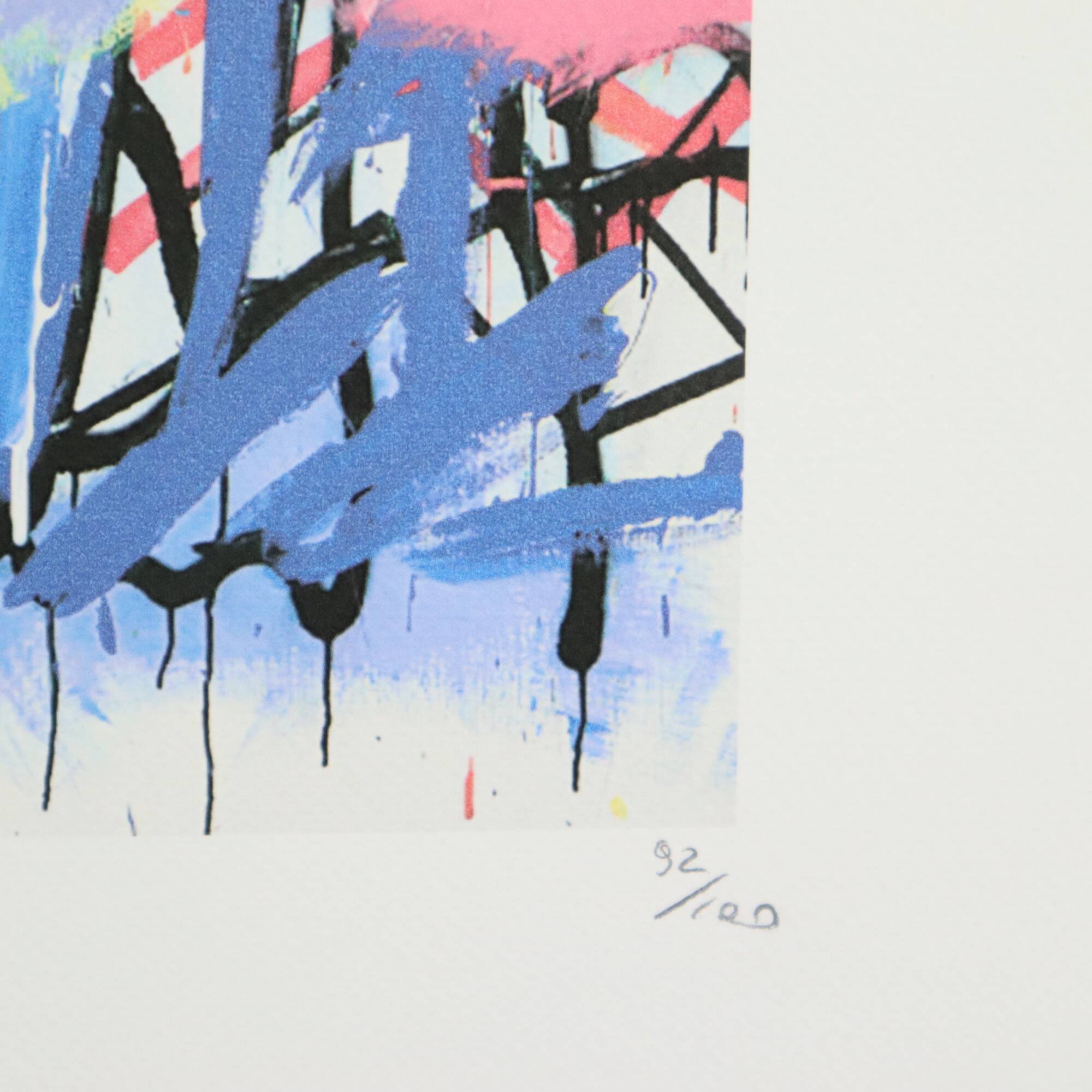 Offset Litho After Jean-Michel Basquiat Fishing 92/100 Abstract Art Print