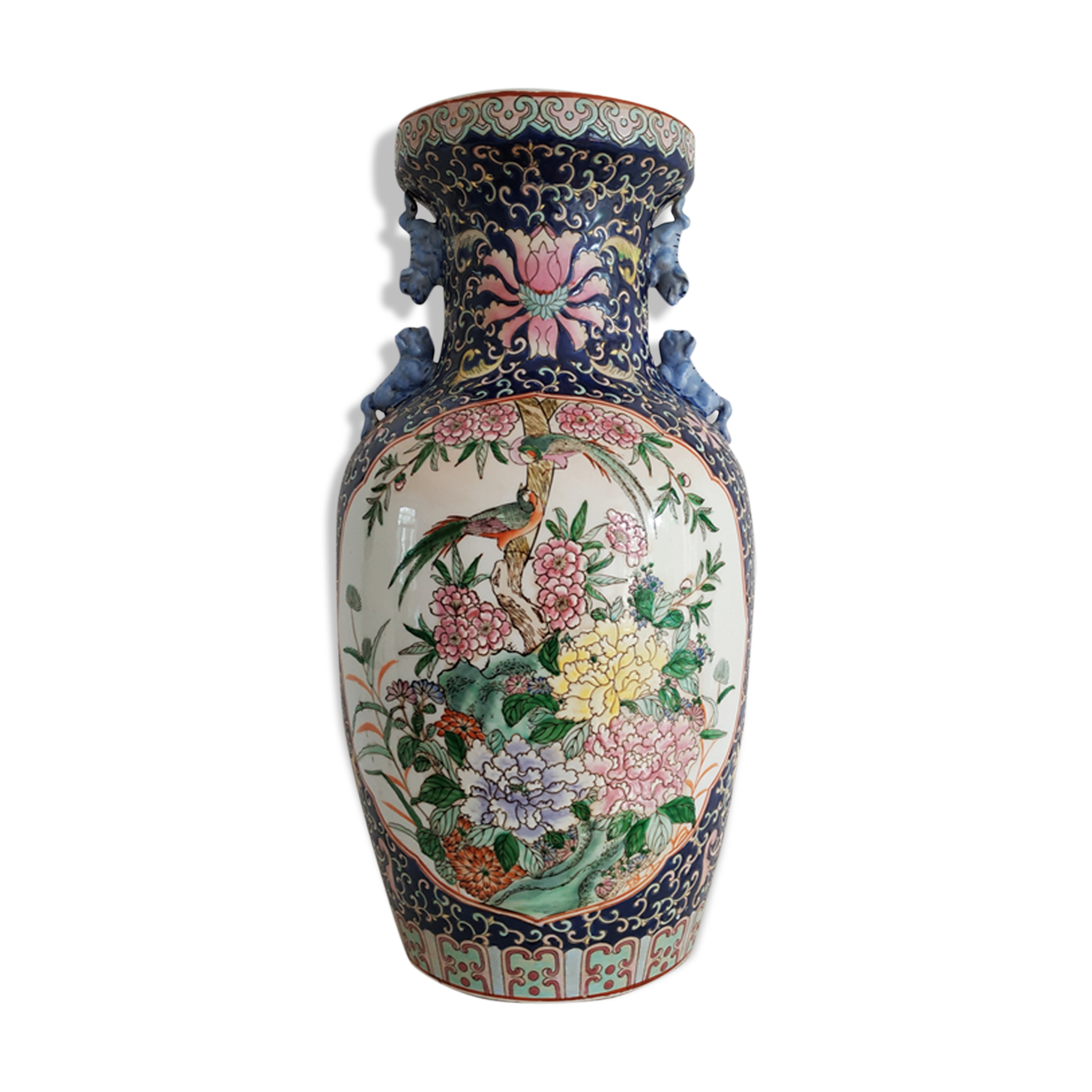Chinese vase pink family 19th century