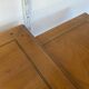 Antique cherry wood desk with marquetry, 2 drawers and 2 shelves, 112x60 h76cm.