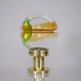 Lamp Kaiser brass glass & amber