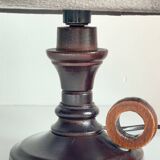 Vintage wooden candle holder lamp