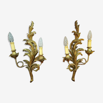 Great pair of style Louis XV Golden wood