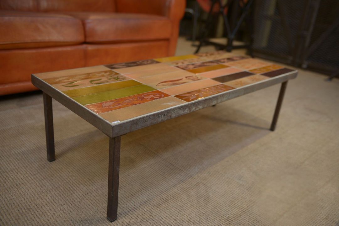 Vintage coffee table Capron 1970 ceramic