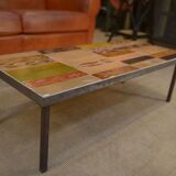 Table basse vintage Capron 1970 en céramique