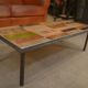 Table basse vintage Capron 1970 en céramique