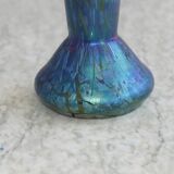 Vase in iridescent Glass Art new of PEACKOCK