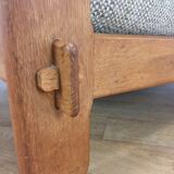 Brutalist chair with oak feathers