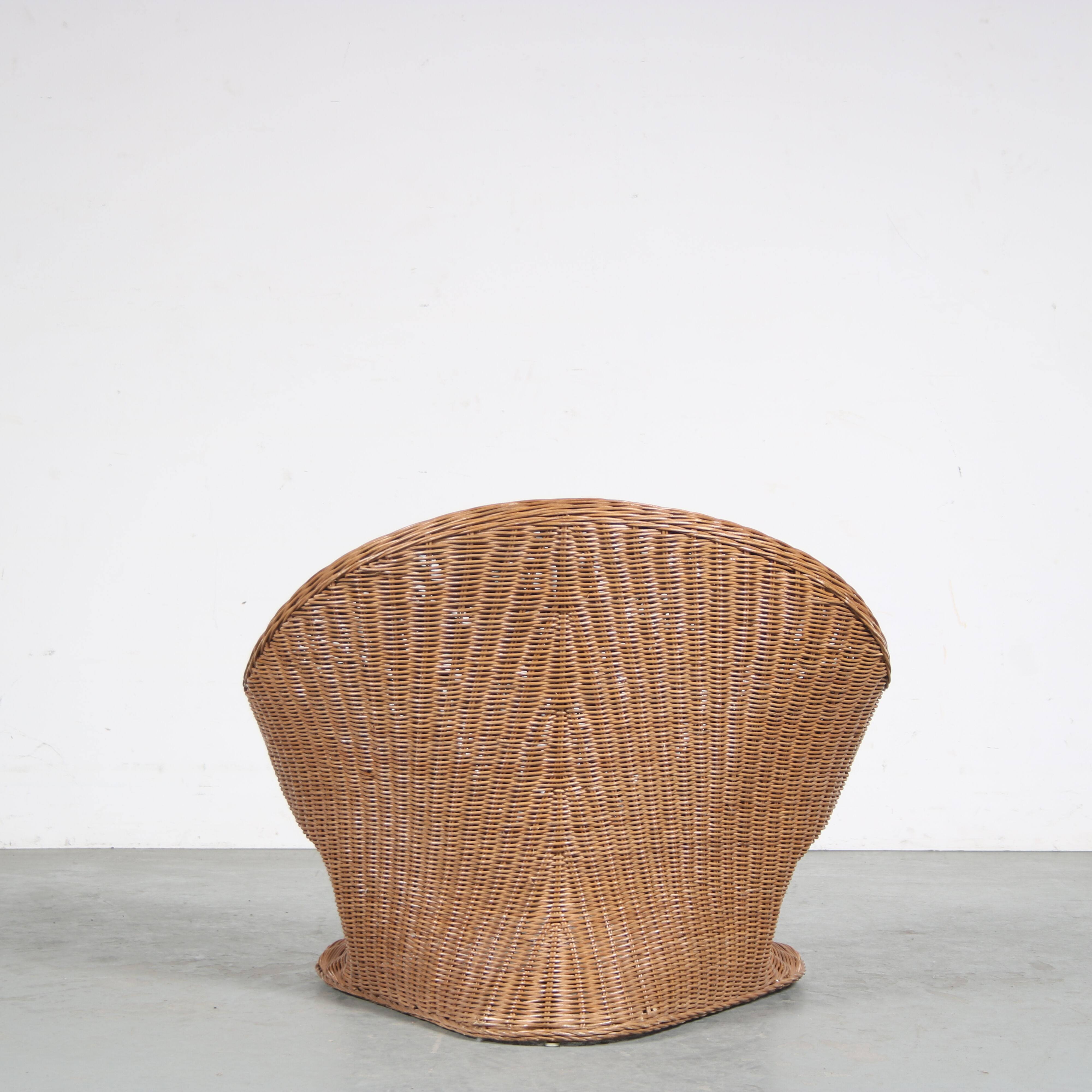 1970s Wicker Lotus chair from the Netherlands
