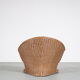 1970s Wicker Lotus chair from the Netherlands