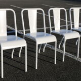 4 Tolix chairs by designer Xavier Pauchard model T37 1950