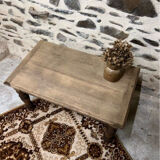 Small wooden coffee table with turned legs