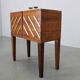 Danish mid-century unfolding sewing box in wood and brass, 1960s