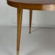 Italian round table with tapered brass leg ends, 1950s