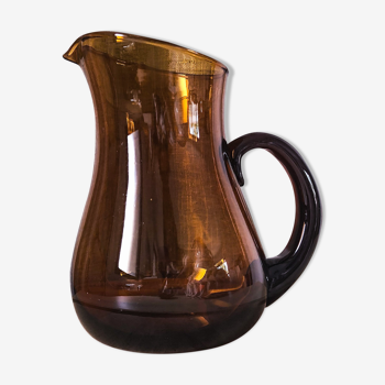 Smoked glass pitcher