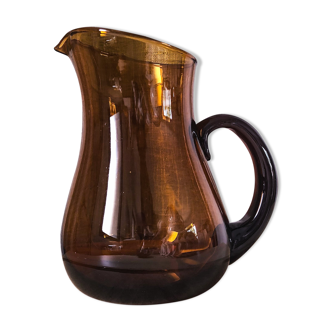 Smoked glass pitcher