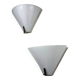 Pair of mid-century conical opal glass wall lights, Italy 1960s